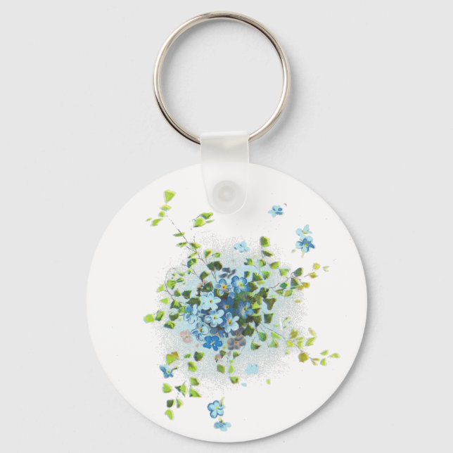 Porte-clés Blue Vintage Oublie-Moi-Nots (Recto)