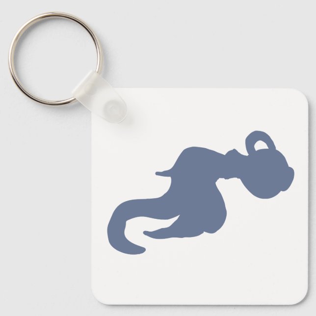 Porte-clés Blue Water Bearer Zodiac Keychain – Cool Aquarius  (Recto)