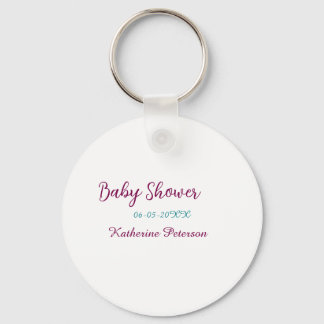 Porte-clés Blue yellow baby shower name date animal ear cute