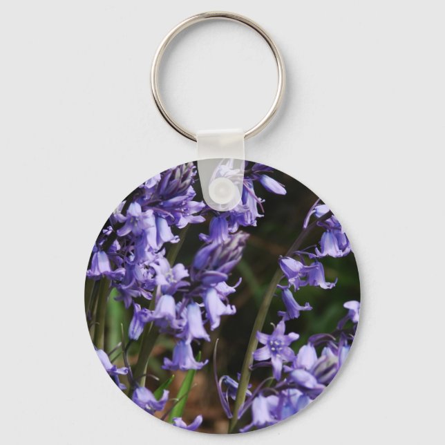 Porte-clés Bluebells Fleurs Nature Floral Bleu Violet Fleur (Recto)