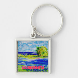 Porte-clés bluebonnet art fleur sauvage