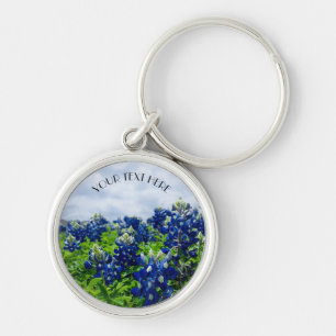 Porte-clés Bluebonnets Blue Flowers Texas texan Floral
