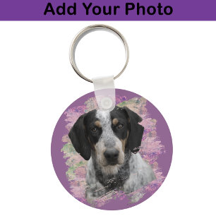 Porte-clés Bluetick Coonhound Rose Lilac Amoureux des chiens 