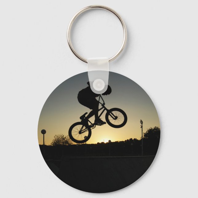 Porte-clés BMX bicycling freestyler stunt jump (Recto)