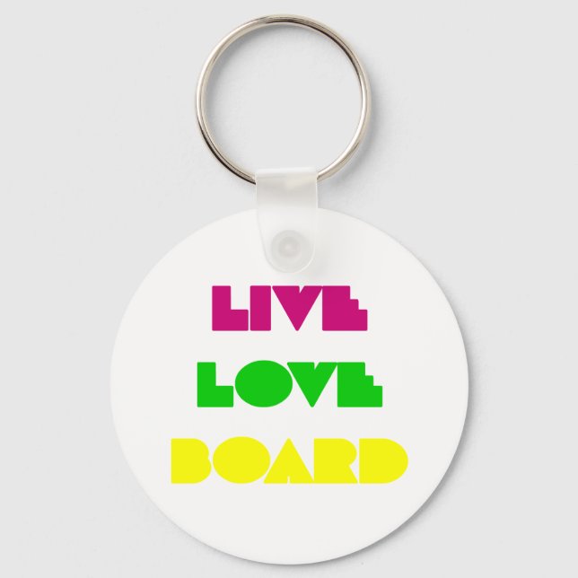 Porte-clés BoardChick Live Love Board (Recto)