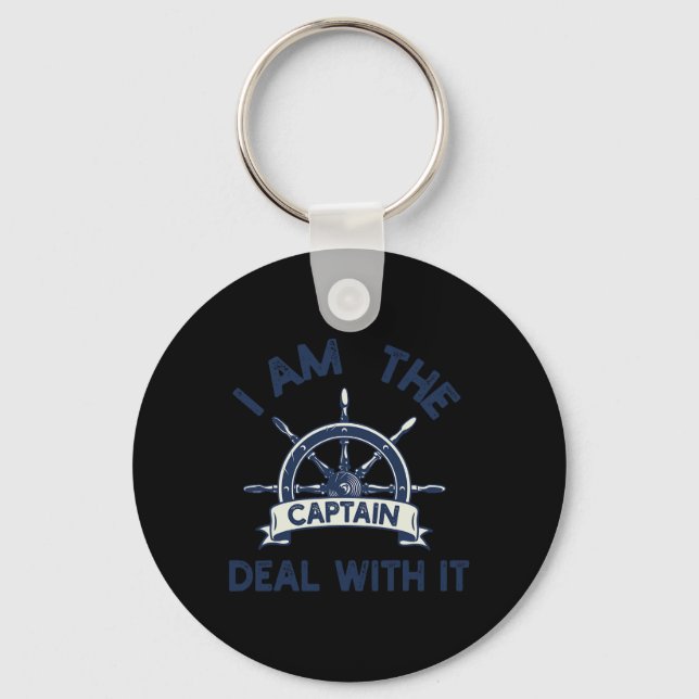 Porte-clés Boat Captain Men Women Funny Boating Sailing Ponto (Recto)