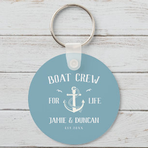 Porte-clés Boat Crew For Life Nautical Modern Custom Name