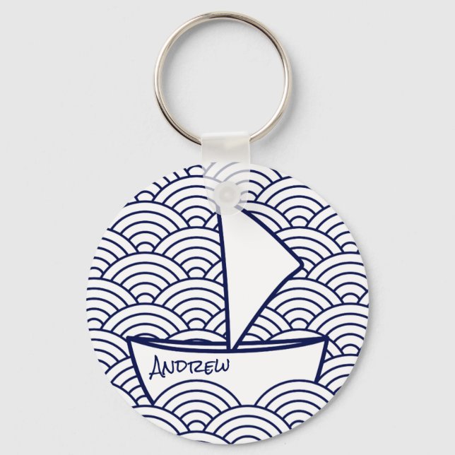 Porte-clés Boat on Waves Keychain (Recto)