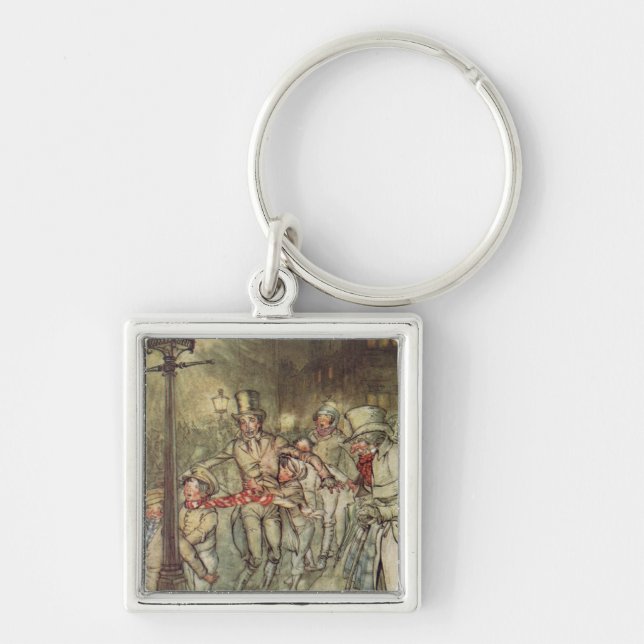 Porte-clés Bob Cratchit a descendu une glissière sur Cornhill (Devant)