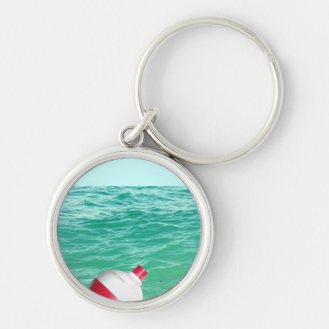Porte-clés Bobeur de pêche dans l'eau (Devant)