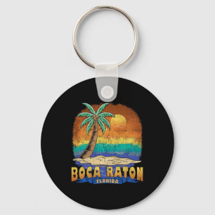 Porte-clés Boca Raton Floride Vintage Souvenir détendu