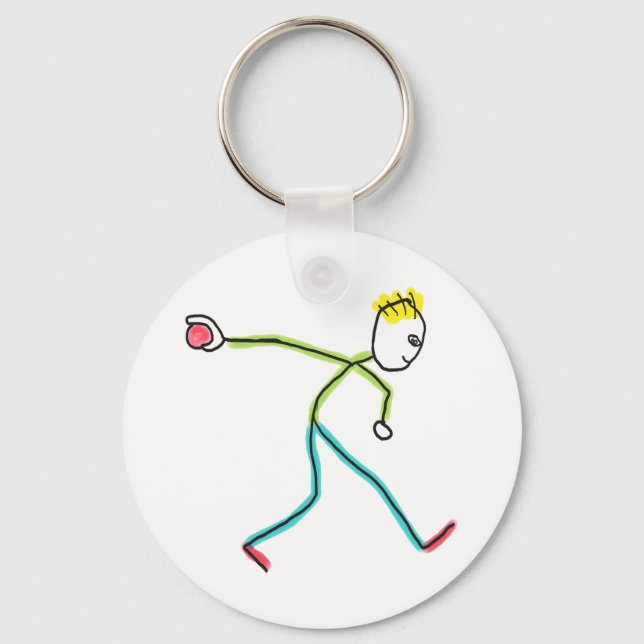 Porte-clés Bocce Ball Stickman (Recto)