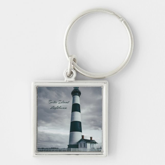 Porte-clés Bodie Island Lighthouse black and white (Devant)