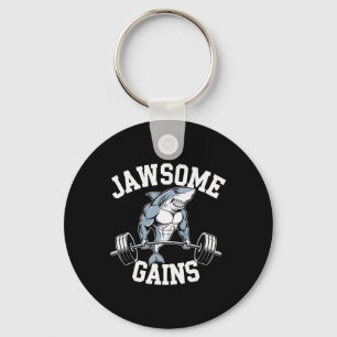 Porte-clés Bodybuilder Shark Lover Salle De Fitness Fitout Bo