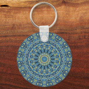 Porte-clés Boho Abstrait Groovy Van Gogh Nuit Étoilée Mandala