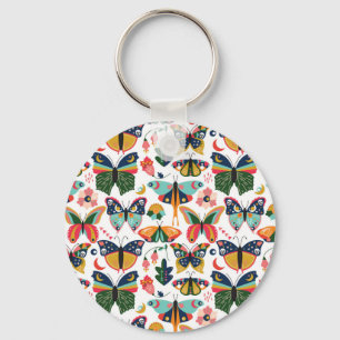 Porte-clés Boho Butterflies : Motif en papier peint sans cout