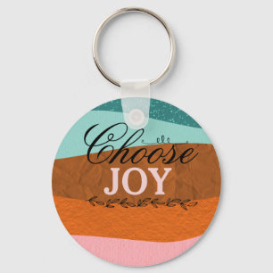 Porte-clés Boho Colorful Inspirational, Positive Quote Keycha