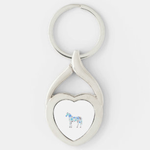 Porte-clés Boho Floral Horse