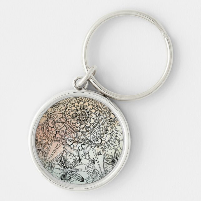 Porte-clés Boho Mandala Bohemian Art (Devant)