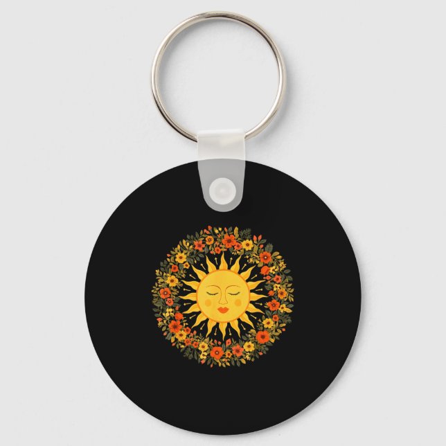 Porte-clés Boho Spirituel Soleil Mignon Bohémien Céleste Hipp (Recto)
