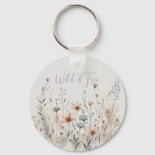 Porte-clés Boho Wildflower (Recto)