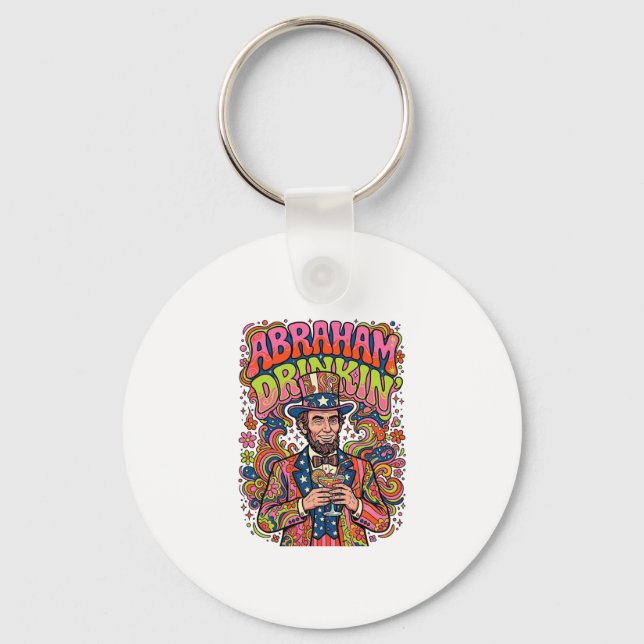 Porte-clés Boire Abraham Patriotique Rétro (Recto)
