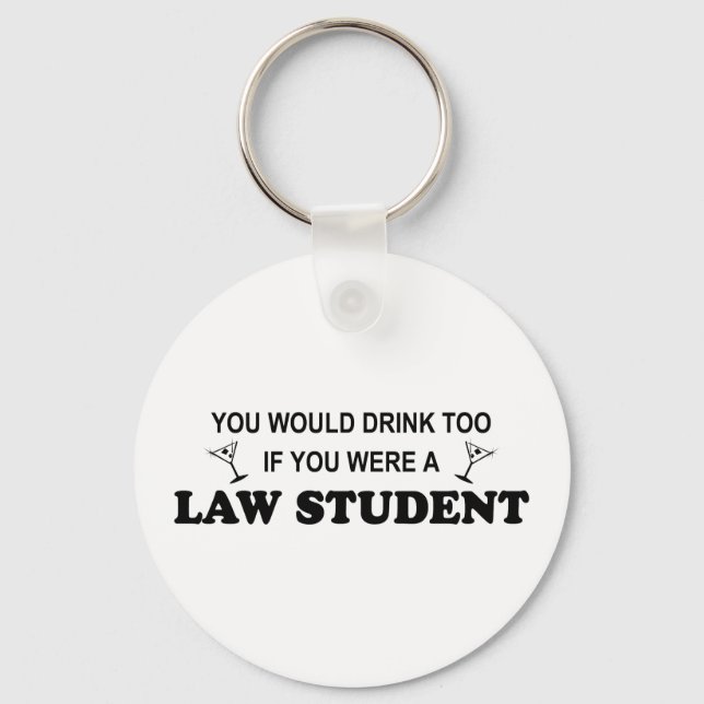 Porte-clés Boire aussi - étudiant en droit (Recto)