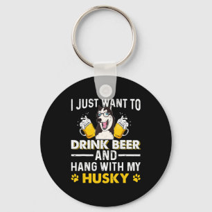 Porte-clés Boire Beer Hang Avec Mon Husky Tshirt Cadeau Dog B