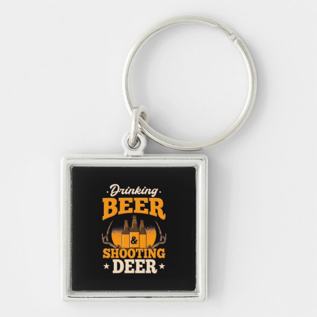 Porte-clés Boire De La Bière Et Chasser Le Cerf (Devant)