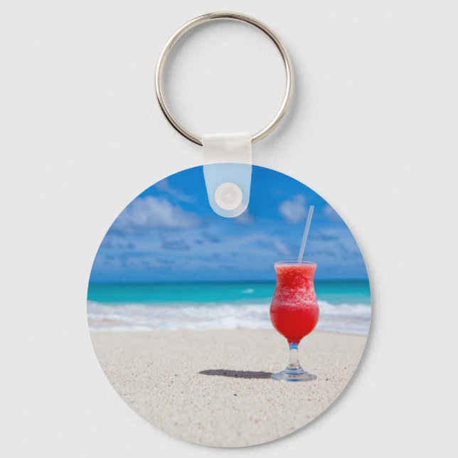 Porte-clés Boire sur la plage (Recto)