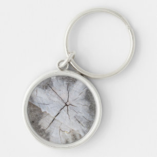 Porte-clés Bois Gris Gris Pine Arbre à pinceau Photo Art 2