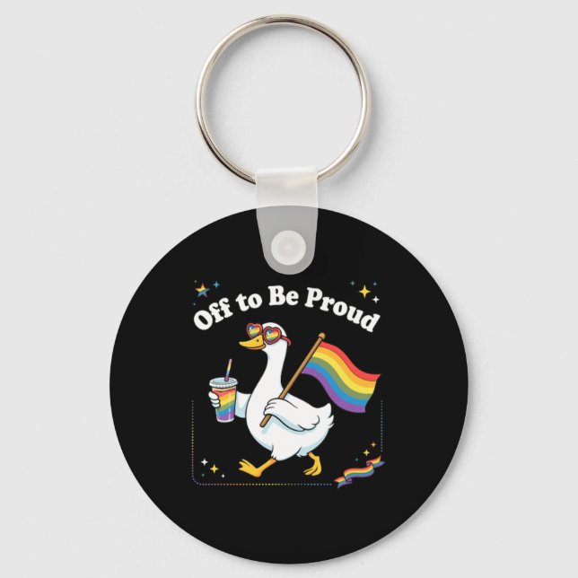 Porte-clés Boisson arc-en-ciel Proud Duck On Parade (Recto)
