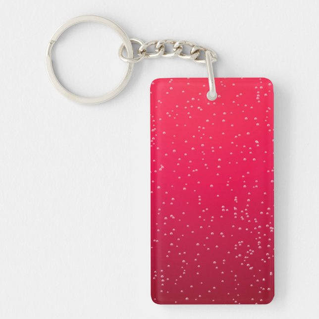 Porte-clés Boisson Cherry à bulles fines Art de fond (Devant)