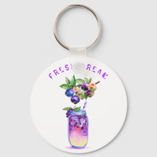 Porte-clés Boisson Cool de jus de bleuet frais - Cocktail d'é
