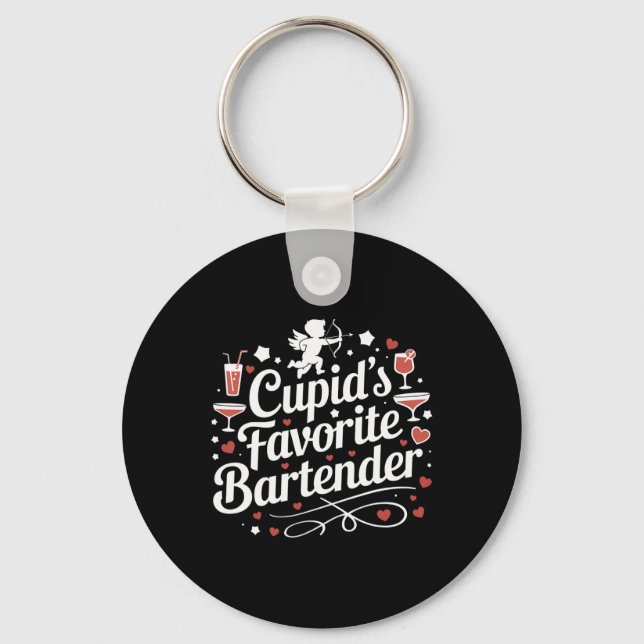 Porte-clés Boisson drôle de la Saint-Valentin favorite de Cup (Recto)