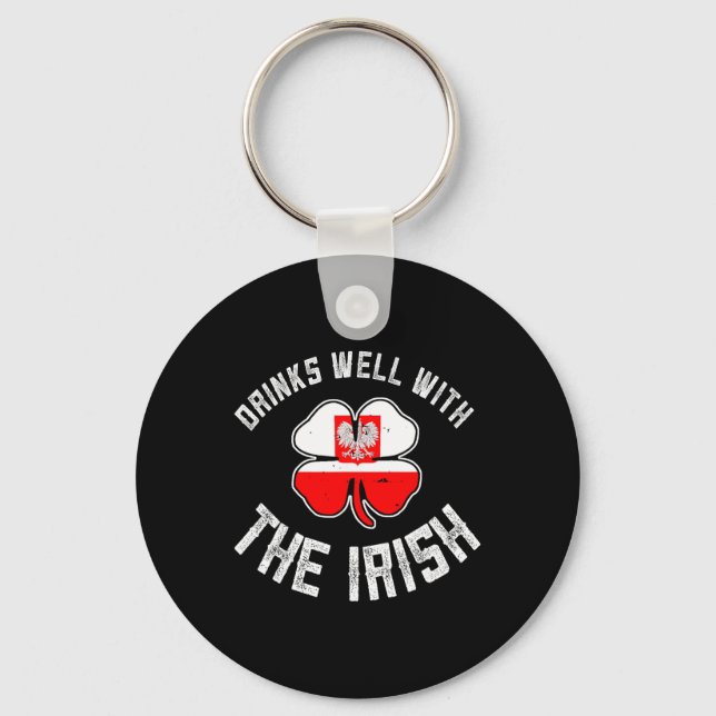 Porte-clés Boissons polonaises de la Saint-Patrick Bien avec  (Recto)