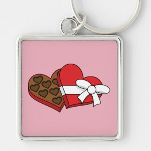 Porte-clés Boîte à chocolat de coeur de la Saint-Valentin