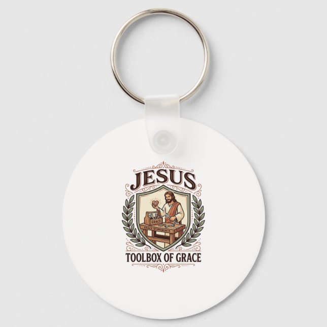 Porte-clés Boîte à outils de grâce de Jésus Boîte à outils de (Recto)