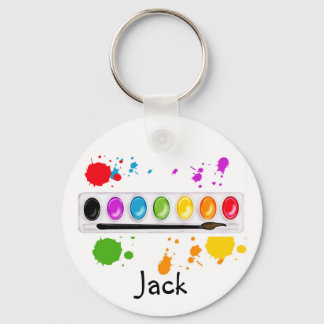 Porte-clés boîte de peinture avec éclaboussures