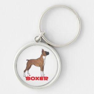 Porte-clés Boîte Mignon Chien de Dessin Animé Amateur de Boxe