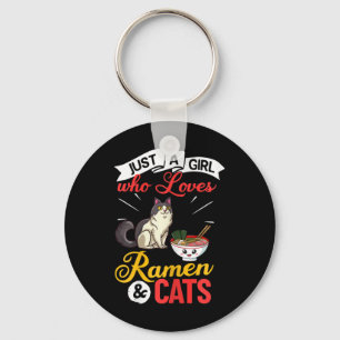 Porte-clés Bol de ramen pour chat Soupe japonaise aux nouille