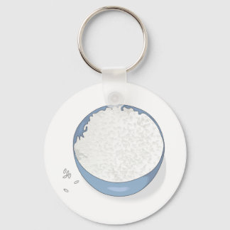 Porte-clés bol de riz blanc
