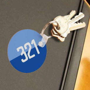 Porte-clés Bold Number Design. Key Ring