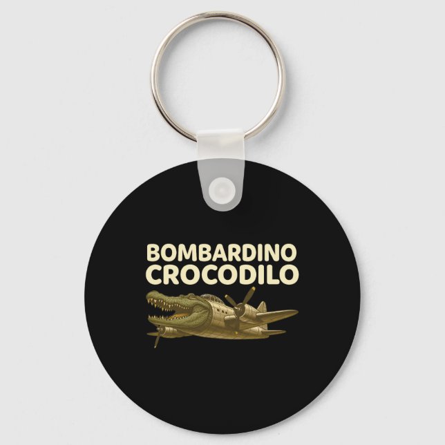 Porte-clés Bomrdino Crocodilo - Drôle de Brainrot Italien pou (Recto)