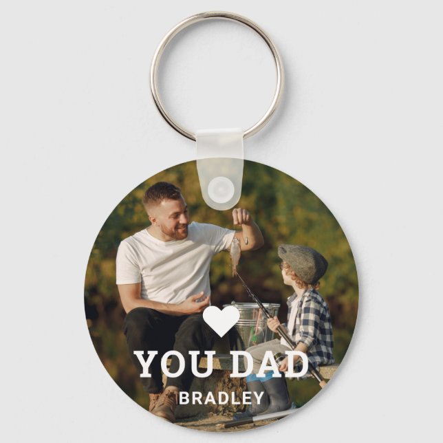 Porte-clés BON COEUR VOUS AIME PÈRE Noms de photos (Recto)