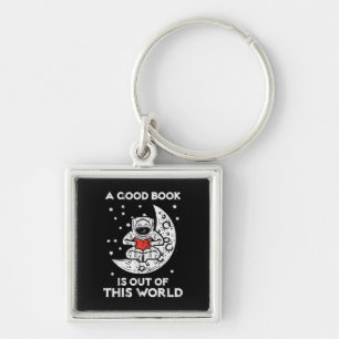 Porte-clés Bon Livre Est Sorti De Ce Monde Moon Space Bookwor