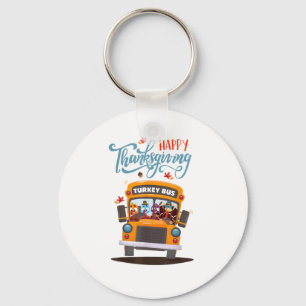 Porte-clés Bon thanksgiving Chute Turquie Merci autobus scola