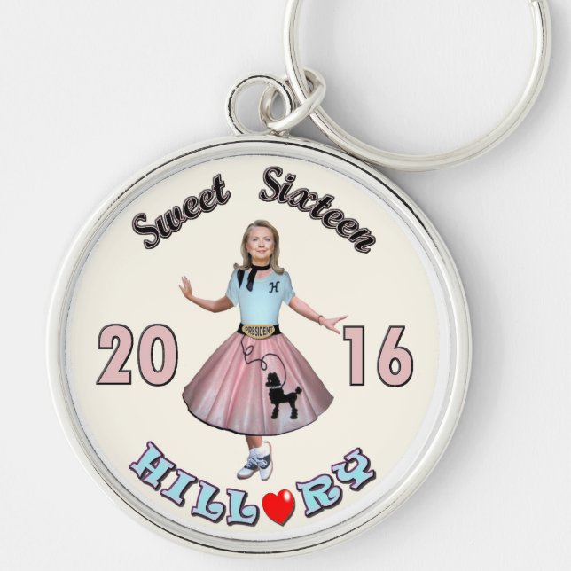 Porte-clés Bonbon '16 Hillary pour le président (Devant)