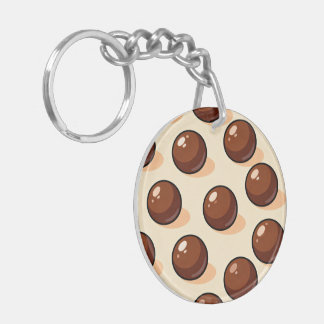 Porte-clés bonbon boule de chocolat