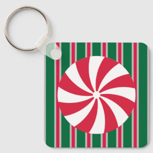 Porte-clés Bonbon de menthe de Noël amusant et fantaisiste